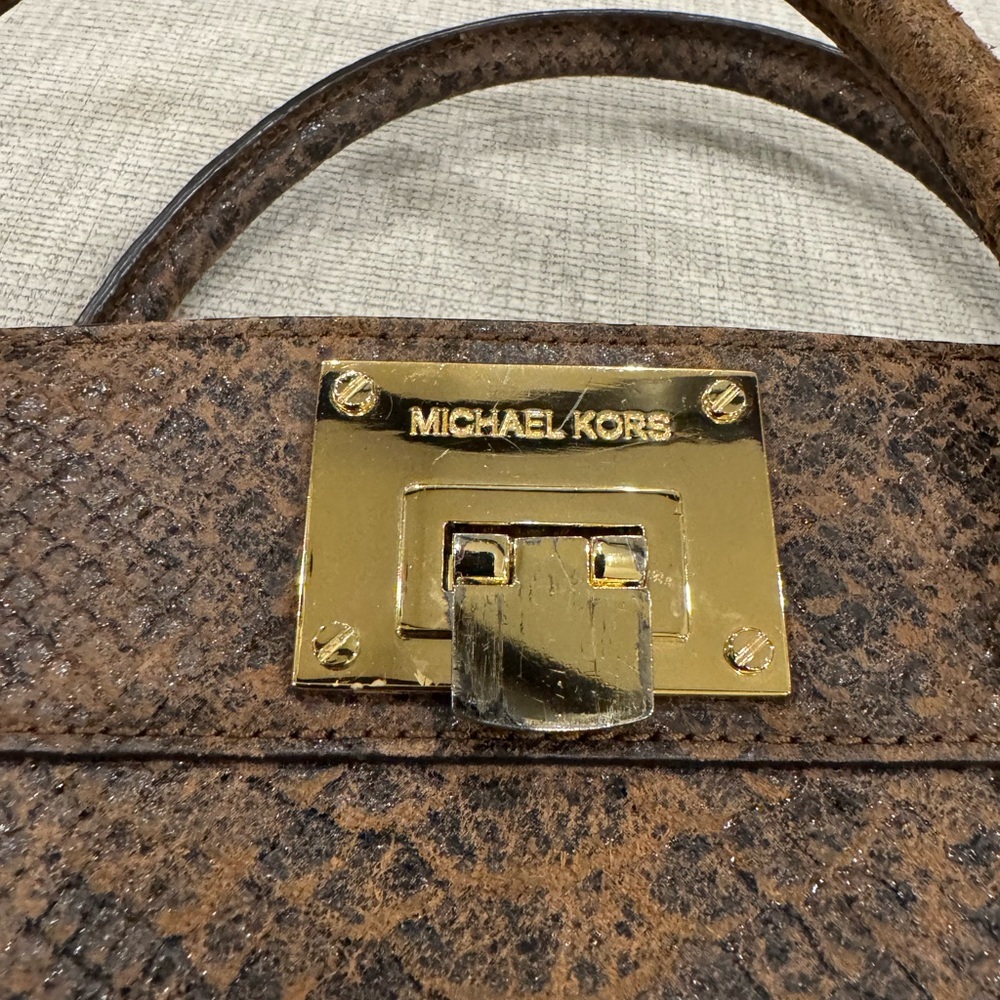 Michael Kors Python Snakeskin Leather Satchel - image 4